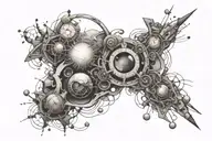 quantum physics in a tattoo tattoo design idea