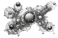 quantum physics in a tattoo tattoo design idea