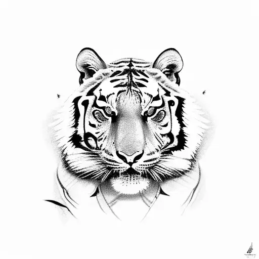 triger eye with tiger half face, balidan logo of indian army and rideing motercycle solo places to places  tattoo design idea