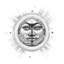 Sun and Moon tattoo design idea