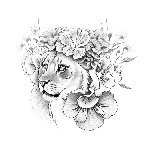 Half Lion Half Lioness Tattoo | TikTok