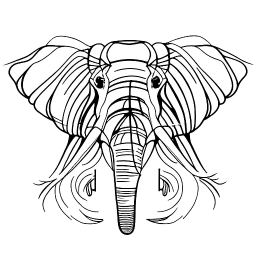 Elephant tattoo design idea