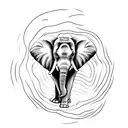 Elephant tattoo design idea