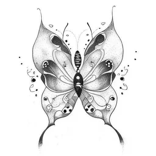 Semicolon and Butterfly tattoo design idea