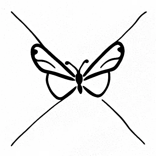 Semicolon and Butterfly tattoo design idea