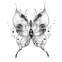 Semicolon and Butterfly tattoo design idea