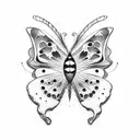 Semicolon and Butterfly tattoo design idea