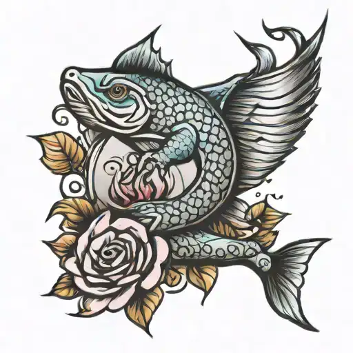 I’m not giving in, I swim tattoo design idea