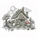 earthquake tattoo design idea