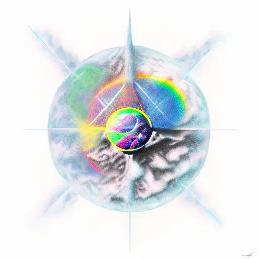 dark side of the moon tattoo design idea