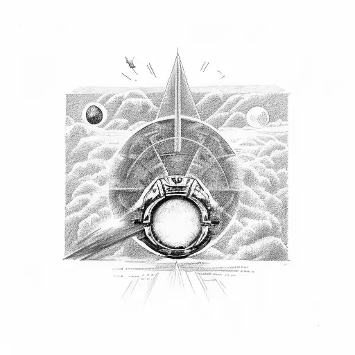 dark side of the moon 5/24 tattoo design idea