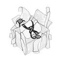 A powerful and mysterious symbol made of intertwined books and dollar signs tattoo design idea