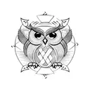 owl viking runes tattoo design idea