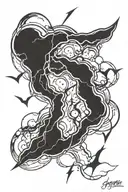 thunder lightning tattoo design idea