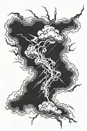 thunder lightning tattoo design idea