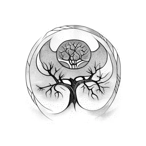 arbre de vie et viking tattoo design idea