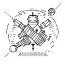 Combine elements from Harry Potter and Hitchhiker's Guide to the Galaxy in a minimalist design tattoo design idea