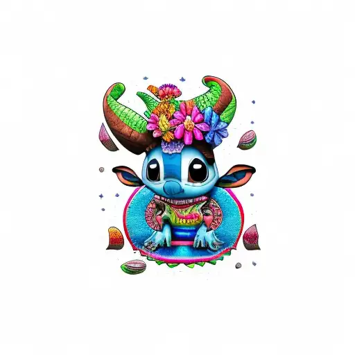 Lilo y stitch Mexican  tattoo design idea