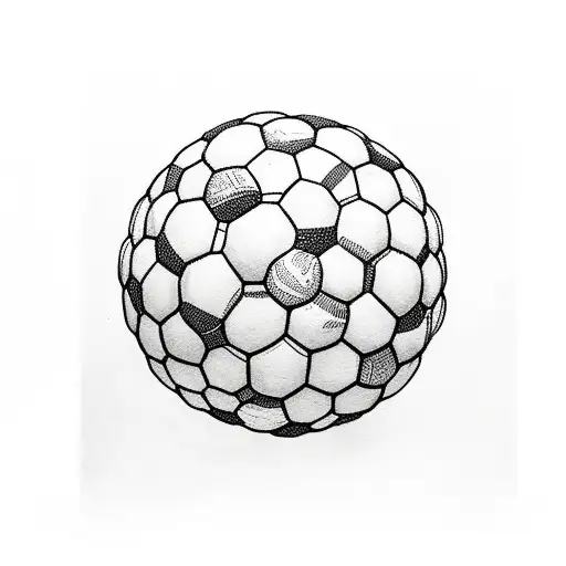 ball of soccer and ball of tennis  tattoo design idea
