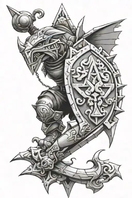 legend of zelda ocarina of time tattoo design idea