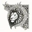 aslan tattoo design idea