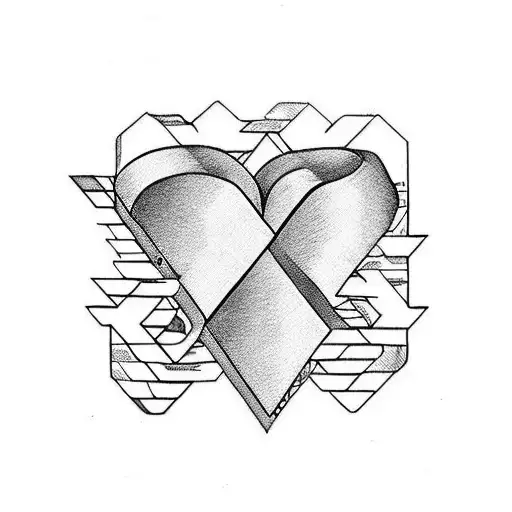 letters K L with a heart in between tattoo design idea