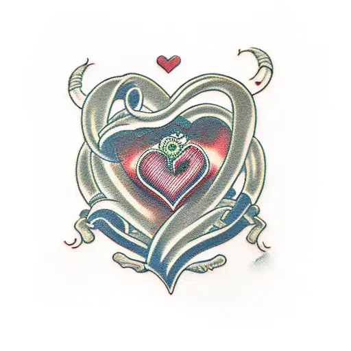 letters K & L with a heart in between tattoo design idea