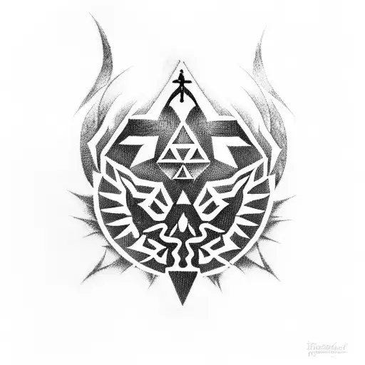 Link of legend of zelda  tattoo design idea