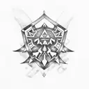 Link of legend of zelda  tattoo design idea