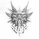 Link of legend of zelda  tattoo design idea