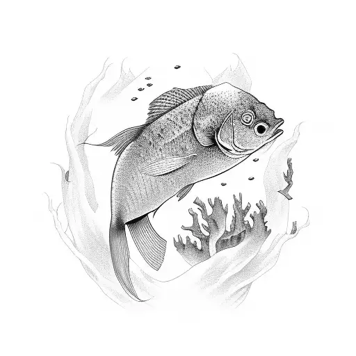 coi fish life and death duality symbol  tattoo design idea