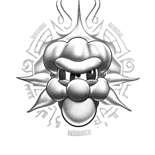 Luigi's Mansion themed haunted car tattoo design idea