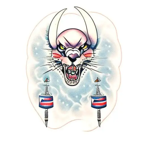 diente de leon con luna  tattoo design idea