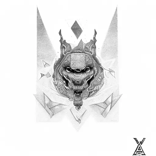 alfa omega tattoo design idea