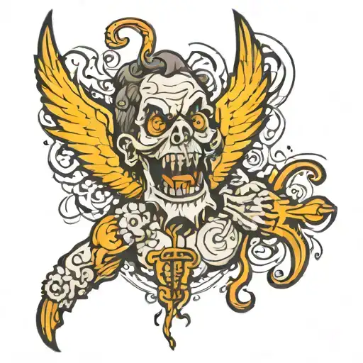 sinner left side of the body tattoo design idea