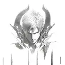 Devil may cry 5 all three main character swords tattoo design idea