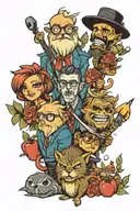 It's funny, it's friends tattoo design idea