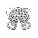 brain-shaped disc player, which ejects a disc tattoo design idea