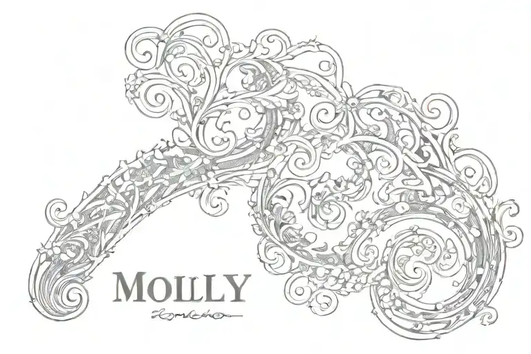Molly written tattoo design idea