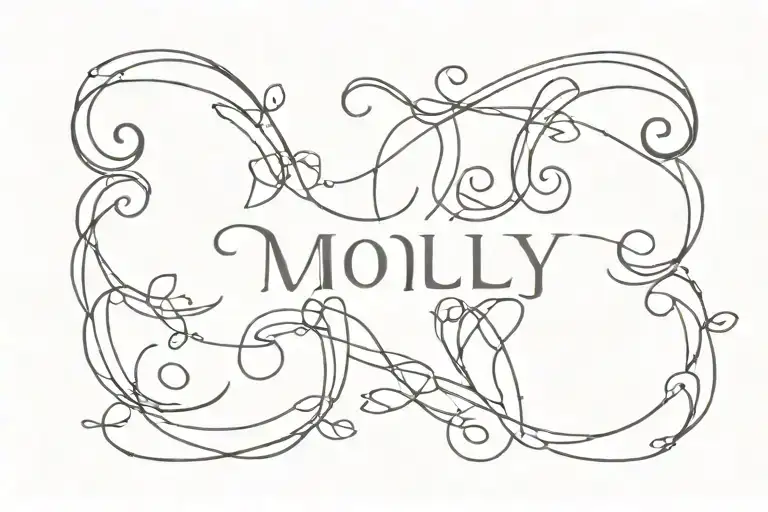 Molly written tattoo design idea
