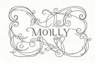 Molly written tattoo design idea