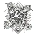 creation of adam krishna india version inspired tattoo design idea