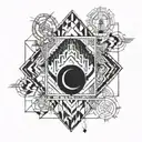 creation of adam krishna india version inspired tattoo design idea