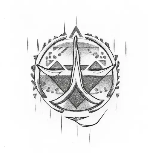 Triathlon symbol with a stoic quote tattoo design idea