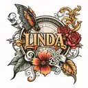 Linda name tattoo design idea