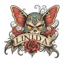Linda name tattoo design idea