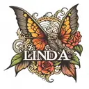 Linda name tattoo design idea