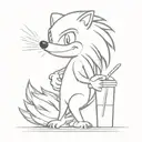 Sonic the hedge hog on river side eating sonic drive in   tattoo design idea