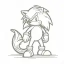 Sonic the hedge hog on river side eating sonic drive in   tattoo design idea