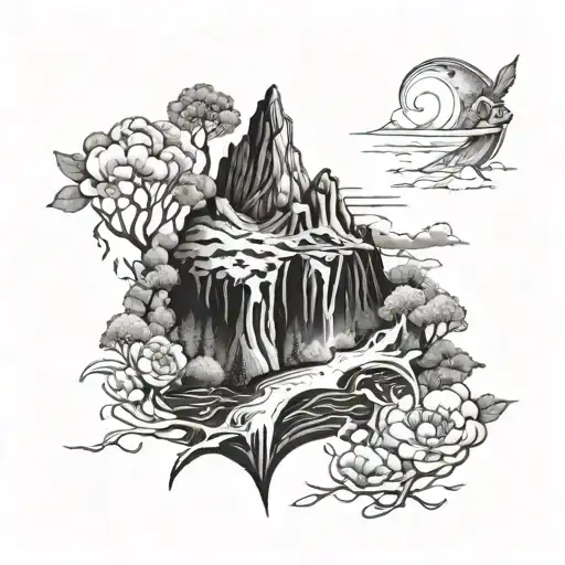 valley of death thou art with me tattoo design idea